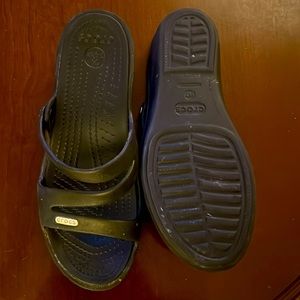 Crocs sandals. Size 7. Black. Worn once